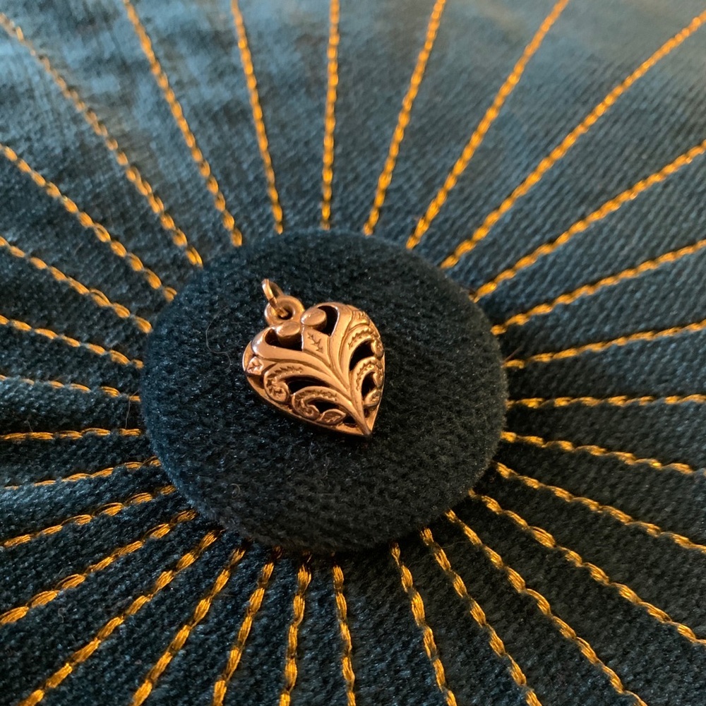 VINTAGE Filigree Heart Pendant
